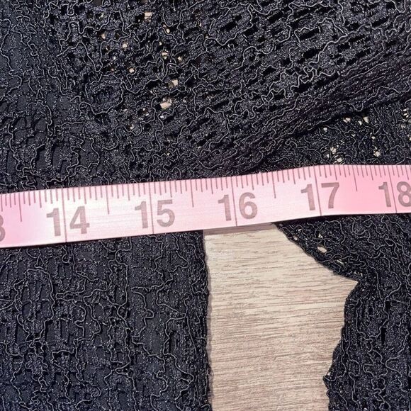 Tahari Arthur S. Levine Womens V-Neck Cold-Shoulder Lace Overlay Susan Dress Bla - Picture 10 of 11